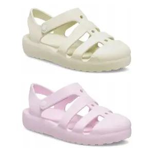 [크록스] 키즈 클래식 피셔맨 T 210626 베이지 핑크밀크 2종택1 / 남아 여아 물