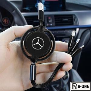 차량용 C타입 마이크로 USB 고속 충전 케이블, 메르세데스 벤츠 AMG W204 W211 용, 3 in 1