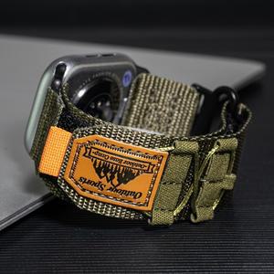 Apple Watch 밴드 용 캔버스 스포츠 스트랩 49mm 울트라 나일론 알파인 트레일 루프 팔찌 시리즈 9 8 7 6 S
