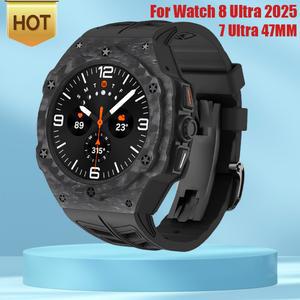 삼성 47mm용 스트랩 파이버 2025 모드 불소고무 울트라 워치 고급 개조 8 카본 키트, 키트용 케이스 갤럭시