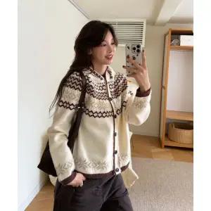 아노에틱 ANOETIC NORDIC HOODIE KNIT CARDIGAN 4COLOR