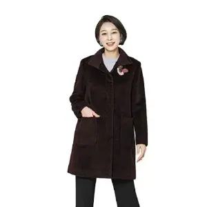 메)지젤 니트카라 포인트 알파카 코트1종