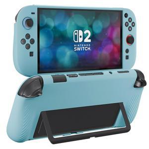 [미국배송] 닌텐도 스위치 2 2025용 다이어텍 실리콘 커버 블루 보호 케이스 소프트 그립 고무 프로텍터 2와 호환됨