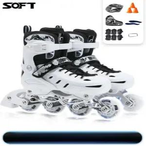 성인용 인라인스케이트 롤러브레이드 화이트 입문 브레이드
