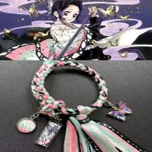 블루바구니 귀멸의칼날 시노부 패션 팔찌 길이조절 캐릭터 굿즈