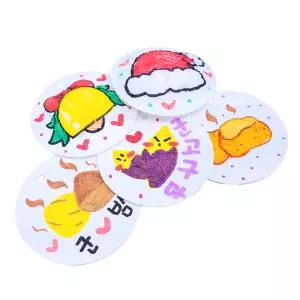 겨울 미술활동 압축 입체 수세미 그리기 제로웨이스트 만들기 / 지구의 날 크리스마스 산타 모자 간식 환경지킴이