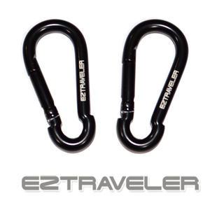 이지트래블러[이중코팅블랙강철카라비너 6/7cm/2개 ]