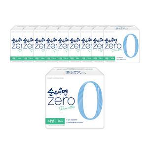 순수한면 제로 생리대, 대형 14입, 10개