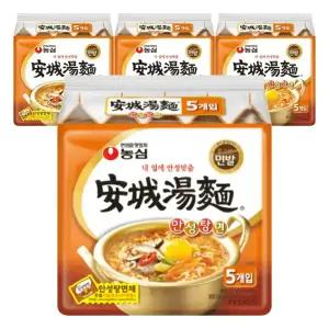 농심 안성탕면 125g, 5입(멀티), 4개