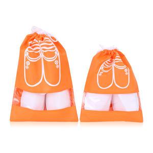 부직포 가방 신발주머니 실내화 파우치 주황