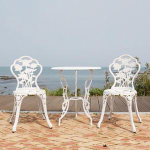 장미주물2인세트 야외용가구 정원 베란다 야외테이블세트