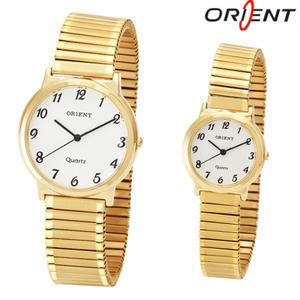 [ORIENT]국산 오리엔트 금장 스프링밴드 메탈 손목시계  남성 남자 여성 여자 아날로그/부모님할머니효도