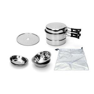 퀸센스 캠핑 보스 스텐 식기 코펠 냄비 세트 8P