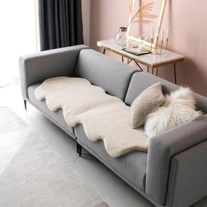 래빗 밍크퍼 양털러그 소파패드 3인용 60x170cm