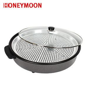 대원가전산업사 허니문 찜기팬+피자팬 HM-2002 전기후라이팬 피자팬 전기팬 잔치팬 전기그릴