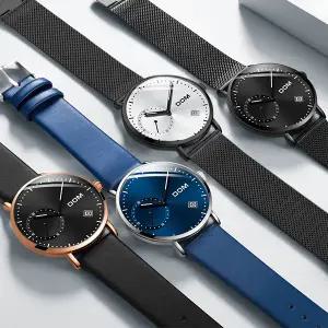 DOM 남자 남성 손목시계 메탈 가죽 M-302