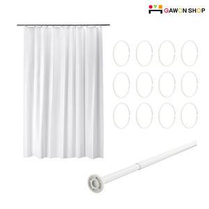 이케아 BJARSEN 샤워커튼(링,봉포함) 풀세트