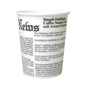 종이컵 10온스 영문 인쇄 테이크아웃컵 일회용 500개 / 10줄
