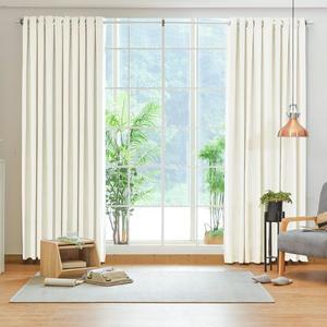 [라이크홈]고밀도 아일렛형 솔리드 암막커튼 긴창특대형 2P 화이트