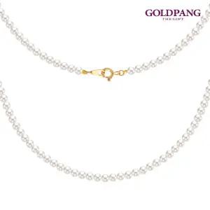 [골드팡] 14k 밀키 스와로브스키 진주 비드목걸이