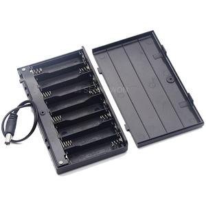 AA 8구 DC잭 스위치형 커버 배터리 홀더 12V 건전지 홀더