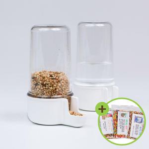 2GR 애완조 자동 급수기 급식기 80ml 새모이통 물통 애완조를 위한 다용도 급식 급