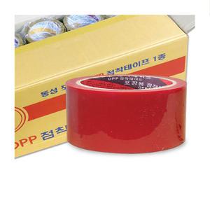 적색OPP테이프(50EA) 빨간색 박스테이프 박스단위