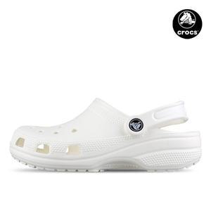 [크록스] 클래식 클로그 남자 여성 슬리퍼 샌들 화이트 10001-100