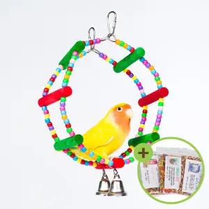 그네 물레방아 앵무새 장난감 횃대 종포함 토이 00129