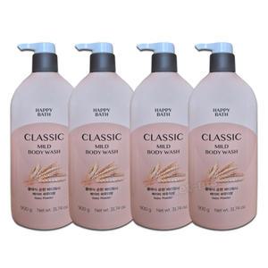 해피바스 정말 촉촉한/순한 타입 바디워시 900g X 4개