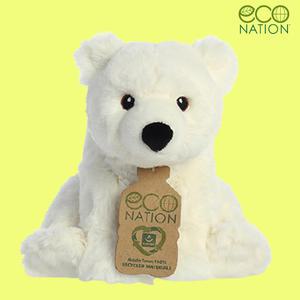 오로라월드 에코네이션 친환경 인형 25cm 북극곰 애착인형