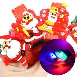 [키드아이템]산타 젤리 불빛 팔찌 (10개) 크리스마스 LED 젤리 팔찌