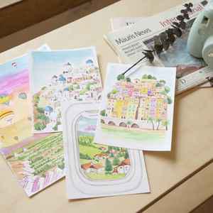 컬러링 물감세트 색칠도안 세계여행 미술도구 수채화 키트 취미 풍경화 솜씨키트