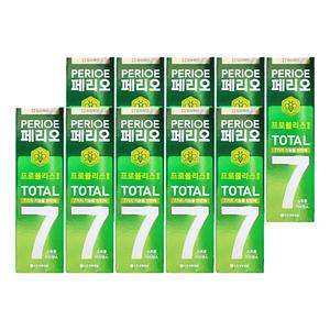 엘지 페리오 토탈7 치약 스트롱 어드밴스 140g 10개