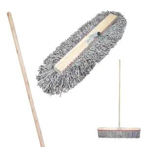 제이오마켓 국산 색사 밀마포75cm 목봉120cm세트/강당 체육관 복도 바닥 청소 대형 밀대 걸레 대걸레 세트