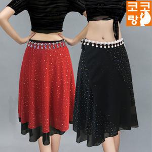 루지 랩스커트 밸리댄스복 밸리복 벨리 라인 줌바