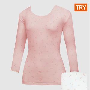 트라이 여성 내복 상의 패션7부상 순면