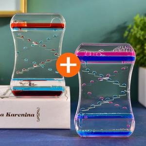 오일 모래시계 타이머 물멍 젤리멍 멍때리기 스트레스해소 인테리어소품 2개