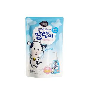 애경) 샤워메이트 말랑카우를 좋아하는 말랑이 버블 핸드워시 우유향 리필 250ml x1개