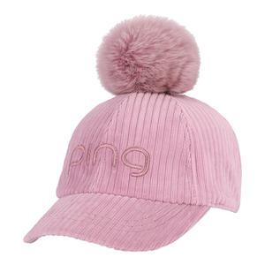 핑 여성 코듀로이 폼폼 골지 6쪽캡 모자 121B4CP654 핑크, 1개