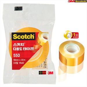 3M 스카치 다용도테이프 리필 550 18mm30M 12개