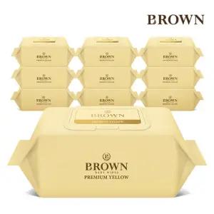 [브라운]브라운 프리미엄 옐로우 아기물티슈 72매 캡 10팩