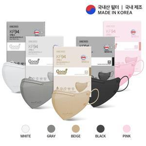 2D새부리형 KF94마스크 굿매너 컬러 중형50매 올국산