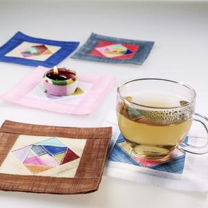 천 컵받침 5p세트 한국전통공예품 패브릭 티코스터 기념품 소품 컵받침대 외국인선물 잔받침대 찻잔 코스터