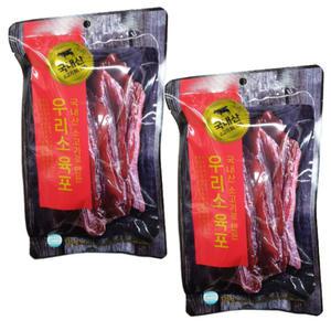 우리소 육포 135g x 2팩 국내산쇠고기 전통방식제조 부드럽고쫄깃함