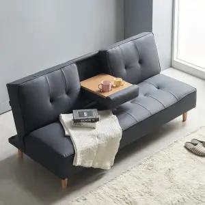 에보니아 델라 3인용 컵홀더 소파베드 패브릭룩방수가죽 / 3인 쇼파