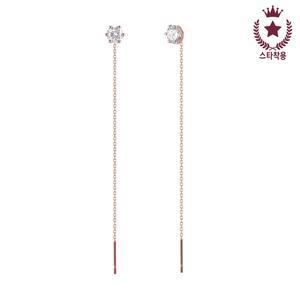 [도로시] 18k 심플6발 통과식 귀걸이