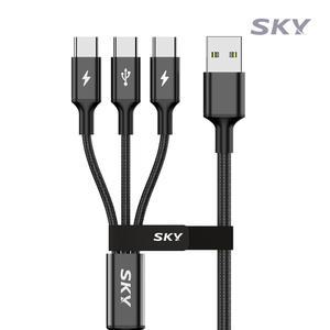 스카이 3in1 27W USB C타입 멀티 고속 충전 케이블