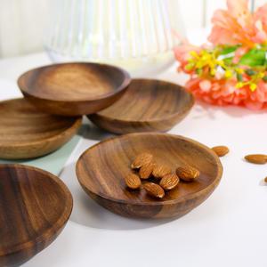 아카시아 접시 우드 식기 홈데코 플레이팅 원형 삼각 그릇 쟁반