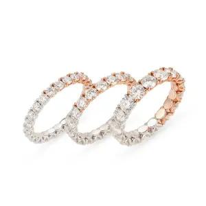 14k 모이사나이트 믹스 이터니티 반지 (2.5mm)